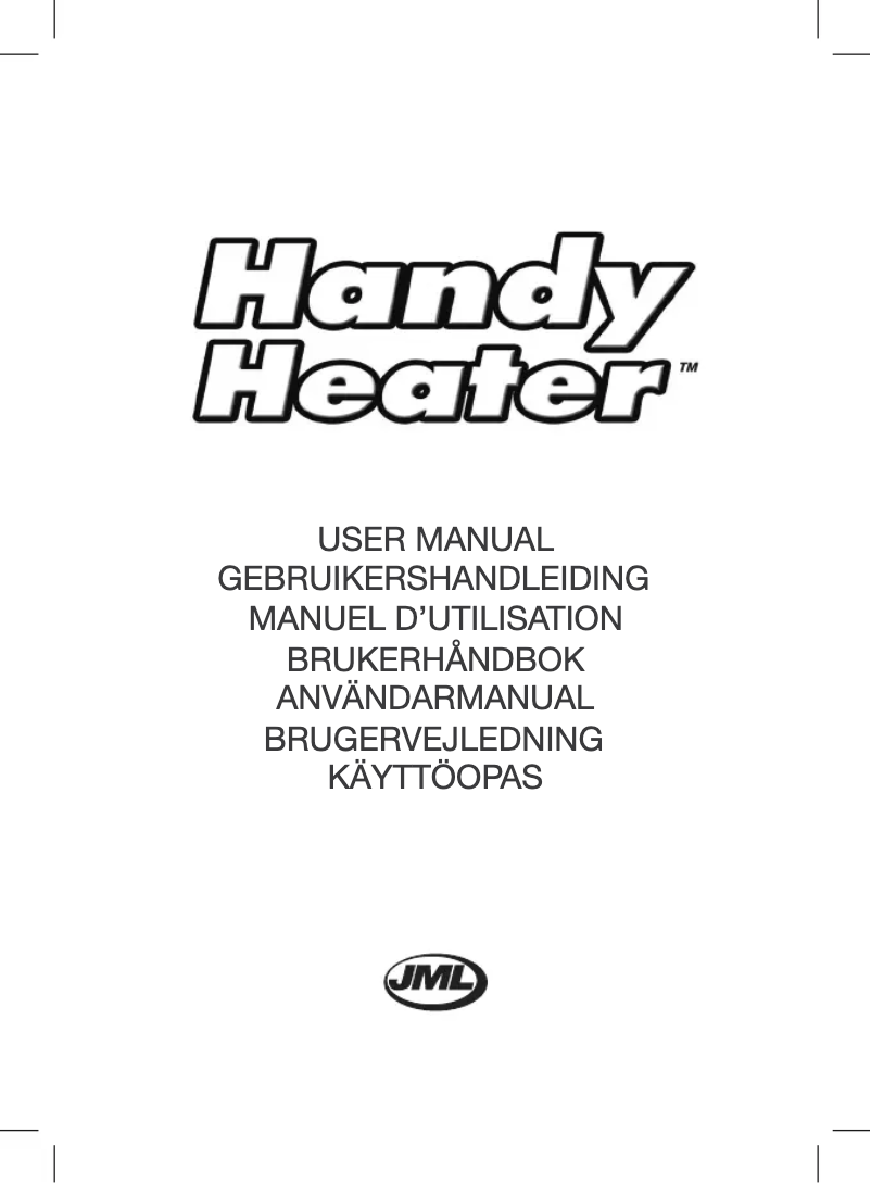 Page n°1 - Manuel utilisateur JML Handy Heater