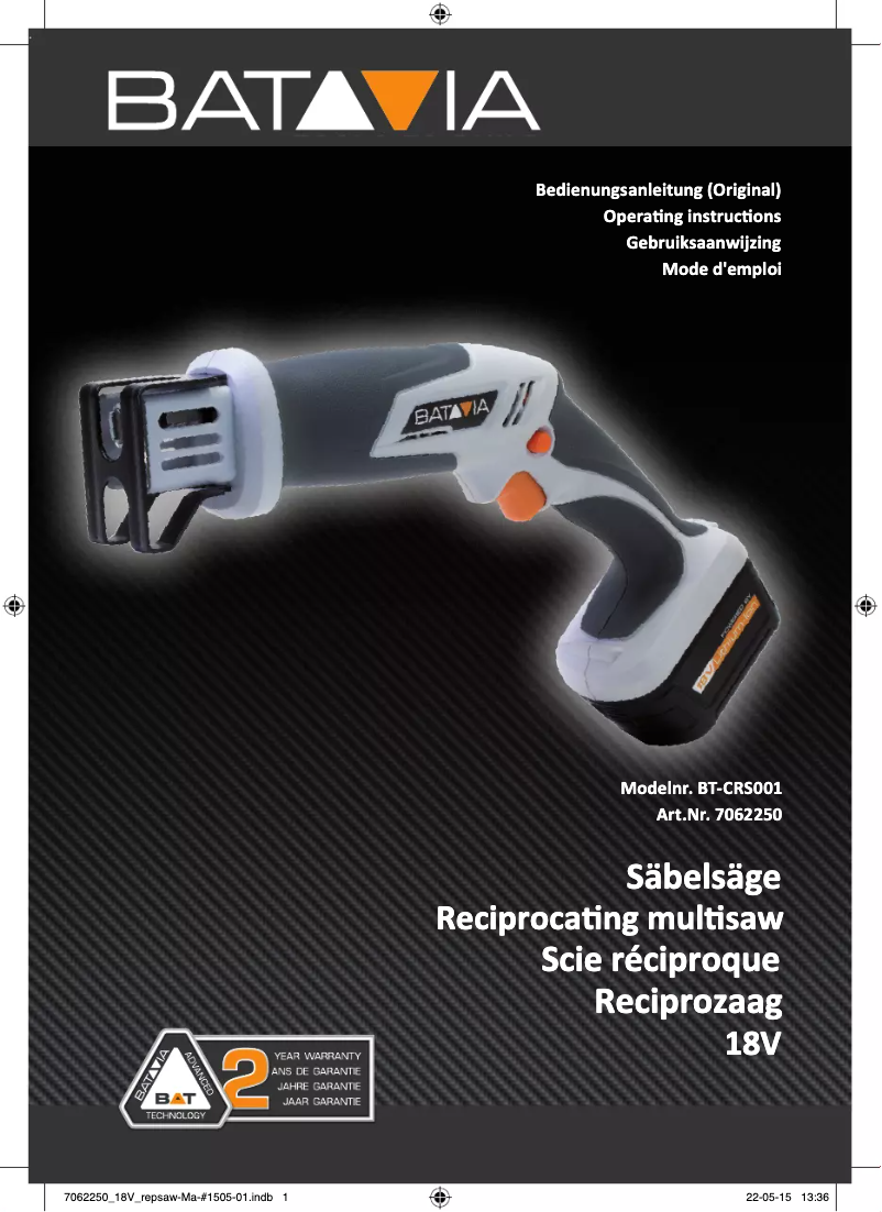 Imagen de la primera página del manual del dispositivo BT-CRS001