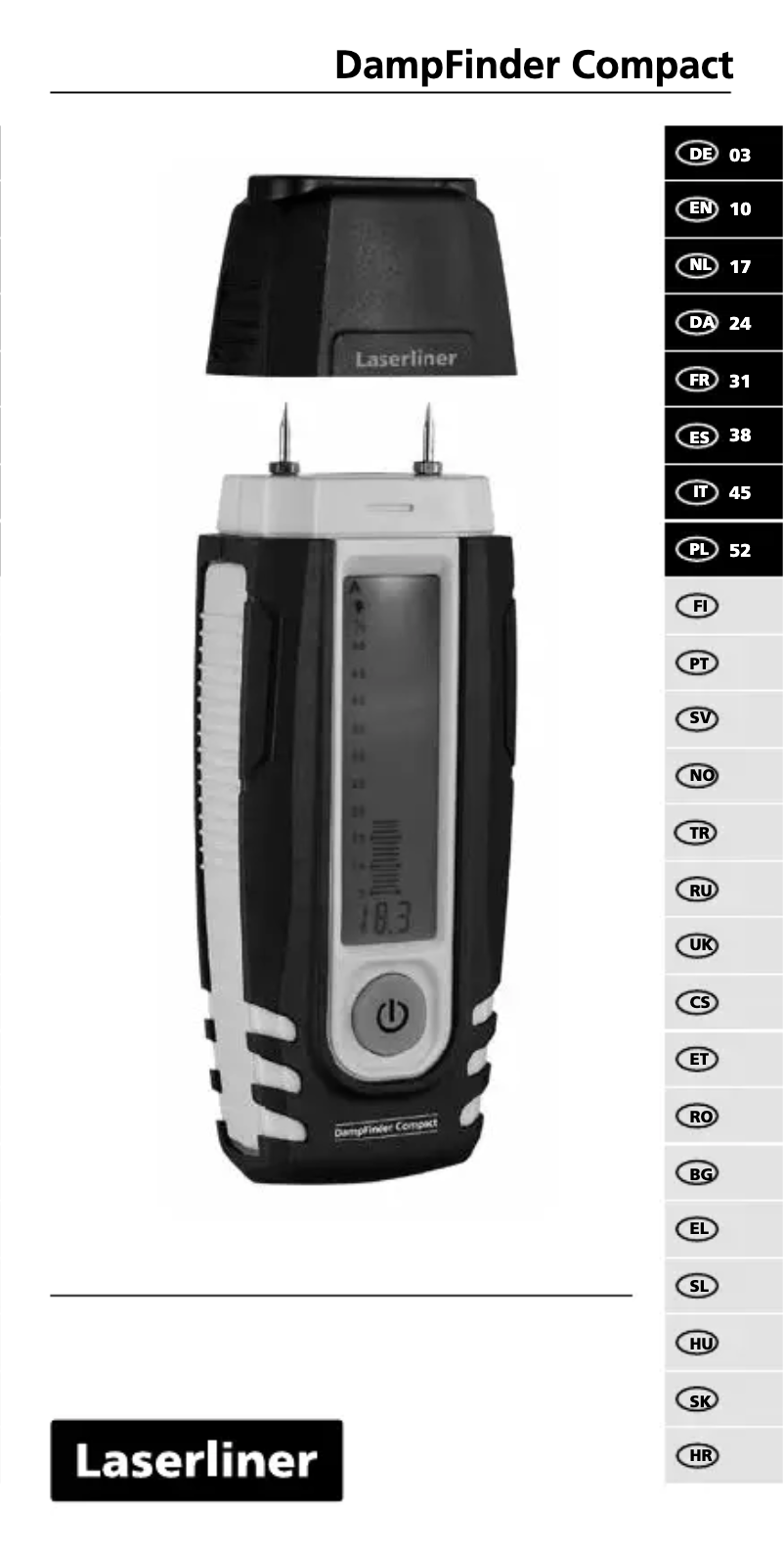 Page 1 of the manual User Manual Laserliner DampFinder Compact
