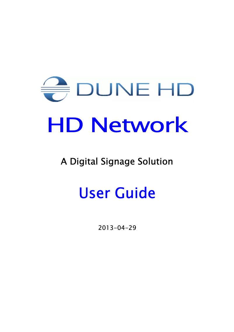Page 1 de la notice Manuel utilisateur Dune HDI HD Duo