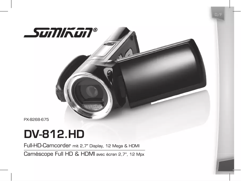 Page n°1 - Manuel utilisateur Somikon DV-812.HD