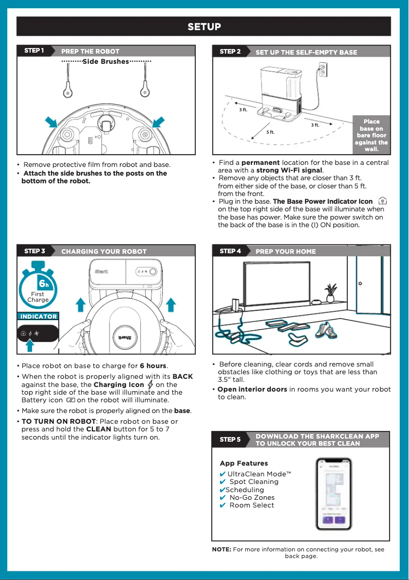 Page 1 de la notice Guide de démarrage rapide Shark Ai Ultra Robot RV2502AE