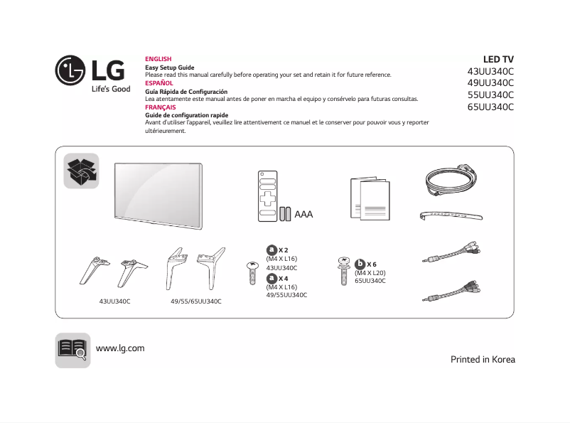 Página 1 del manual Manual de usuario LG 43UU340C