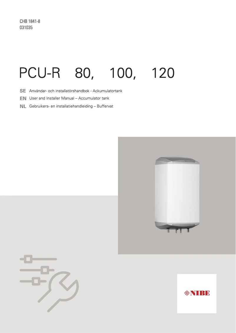 Page 1 de la notice Guide d'installation Nibe PCU-R 100