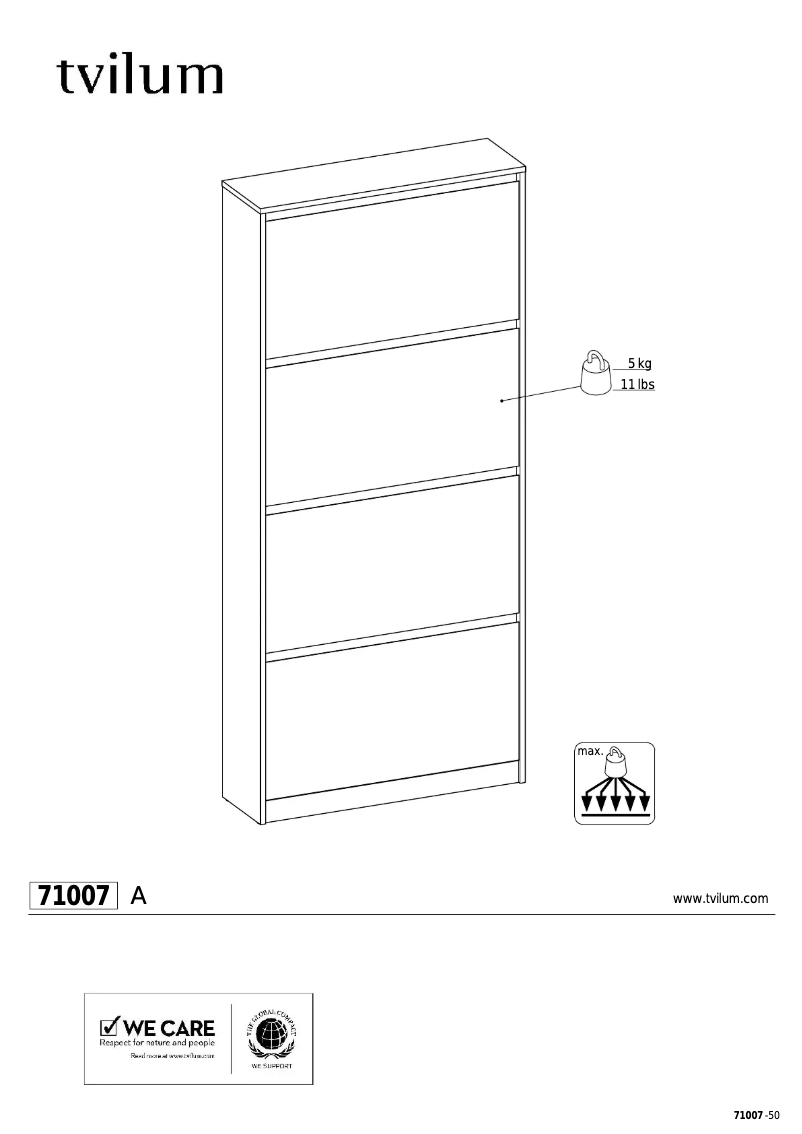 Page 1 de la notice Manuel utilisateur Tvilum 71007
