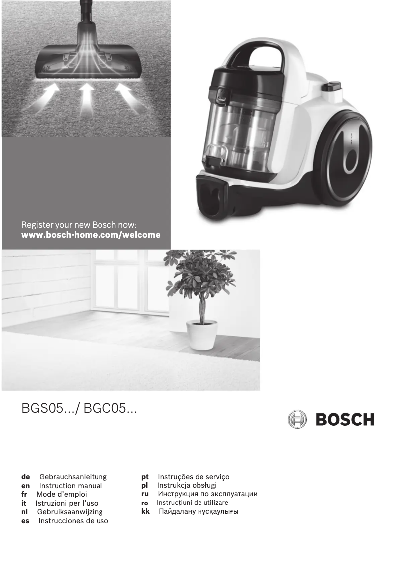 Page n°1 - Manuel utilisateur Bosch BGC05A320