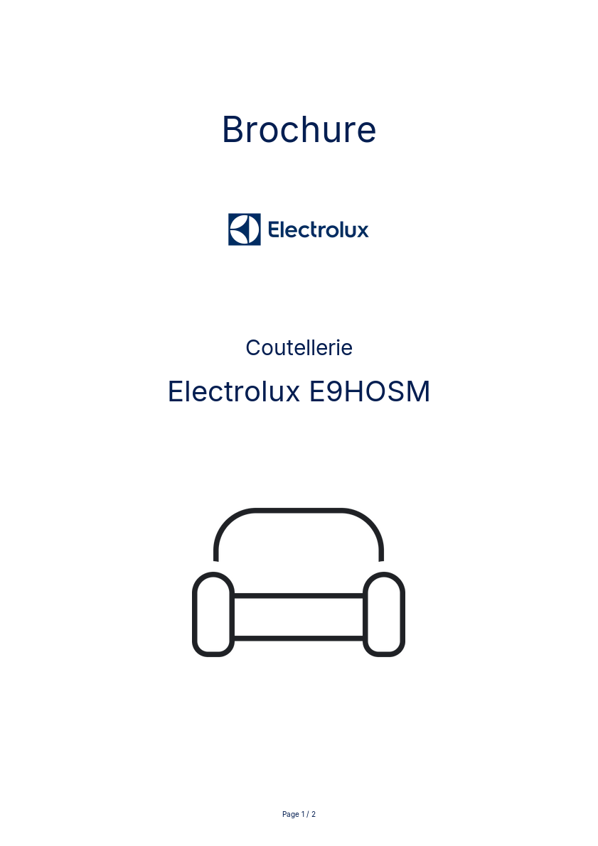 Page n°1 - Brochure Electrolux E9HOSM
