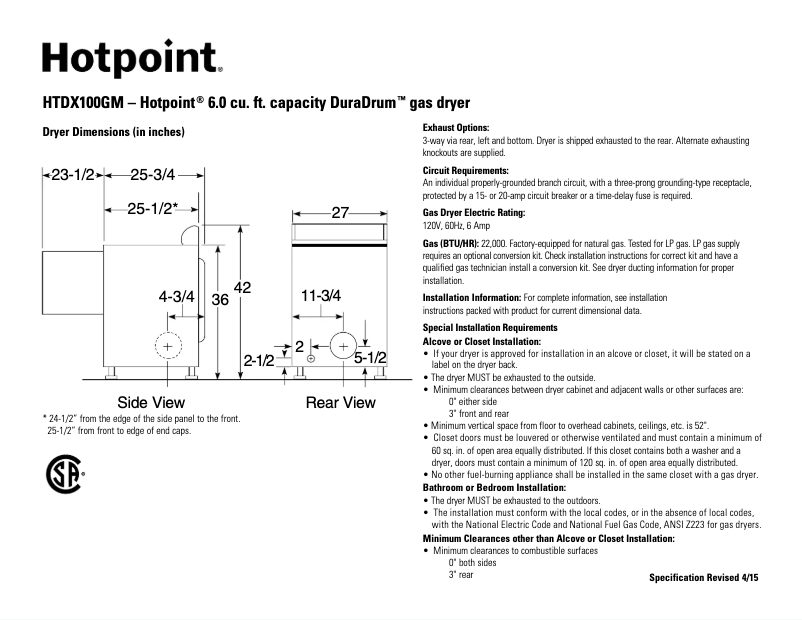 Image de la première page du manuel de l'appareil HTDX100GMWW
