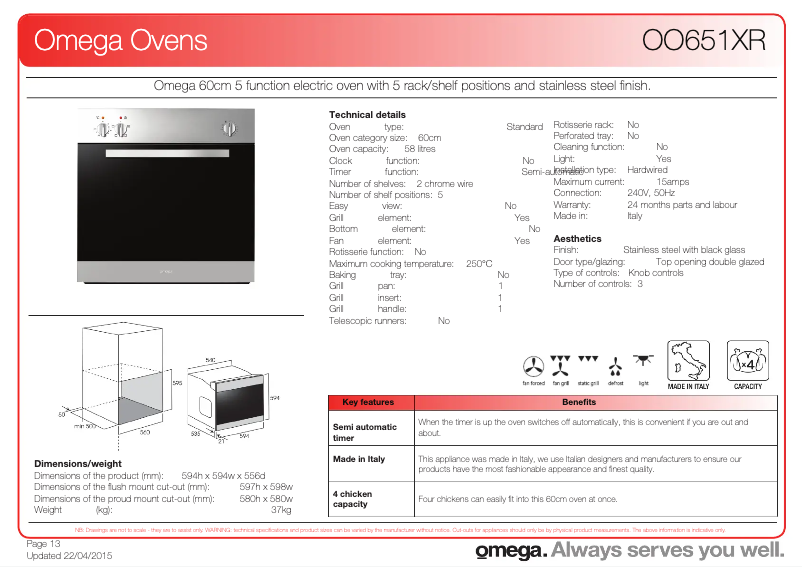 Image de la première page du manuel de l'appareil OO651XR