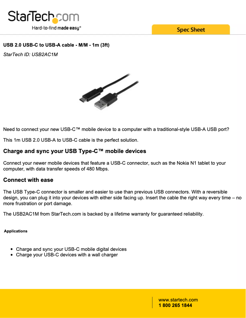 Image de la première page du manuel de l'appareil USB2AC1M