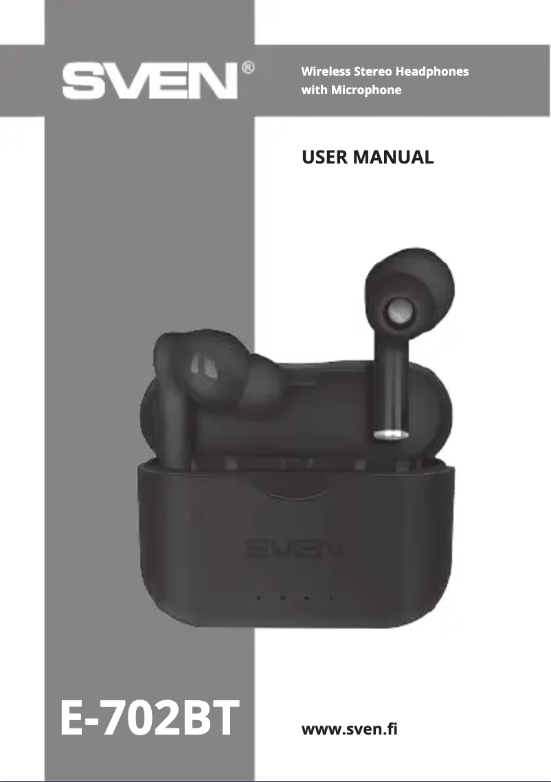 Page n°1 - Manuel utilisateur Sven E-702BT