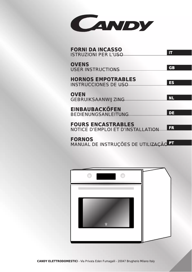 Page n°1 - Manuel utilisateur Candy FHP 798/1 X