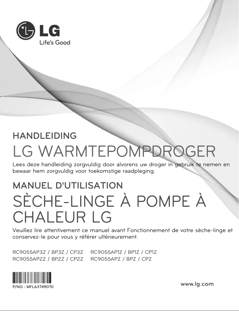 Page n°1 - Manuel utilisateur LG RC9055CP3Z