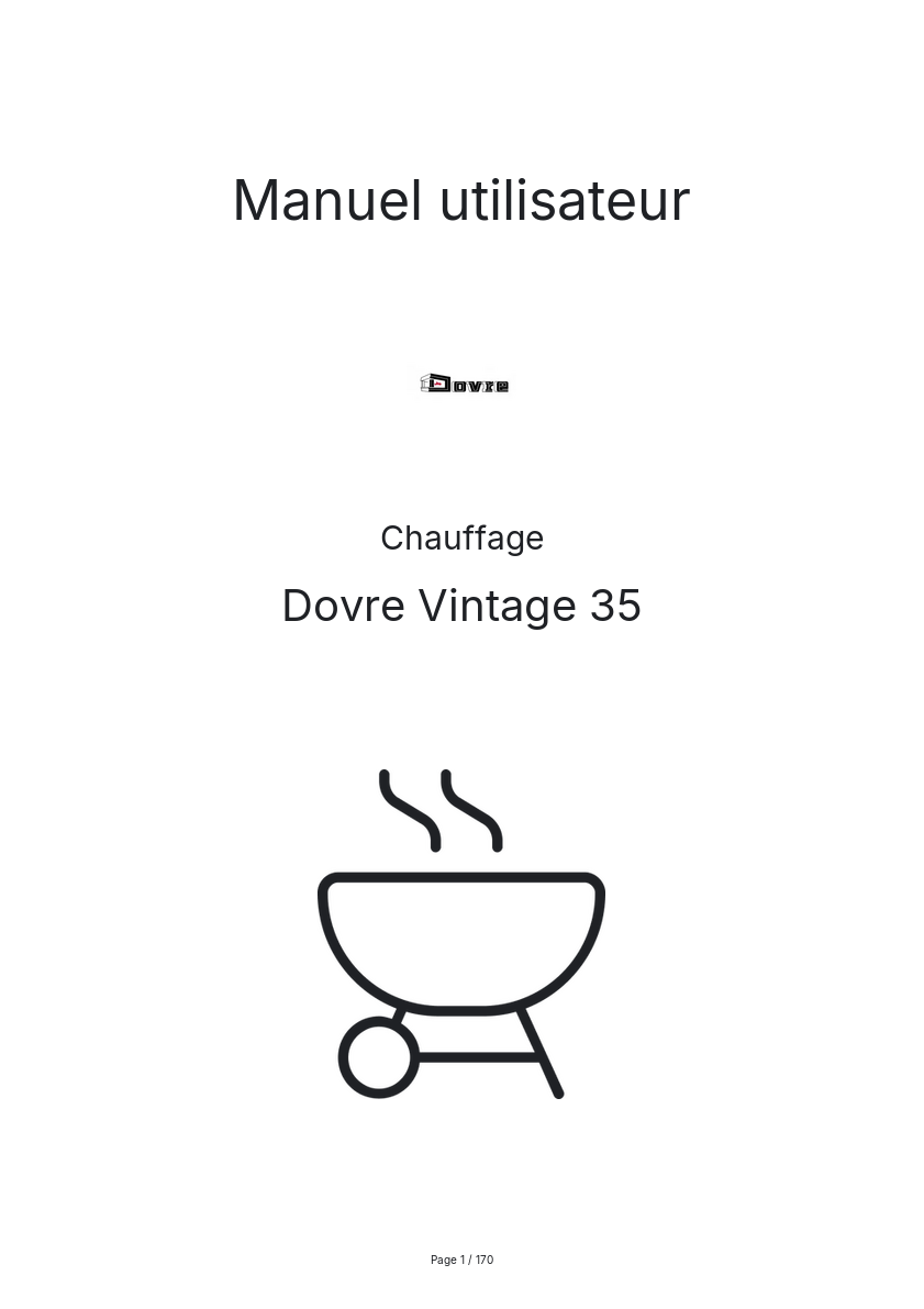 Page n°1 - Manuel utilisateur Dovre Vintage 35