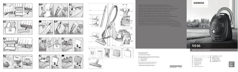 Page n°1 - Manuel utilisateur Siemens VS06G208GB