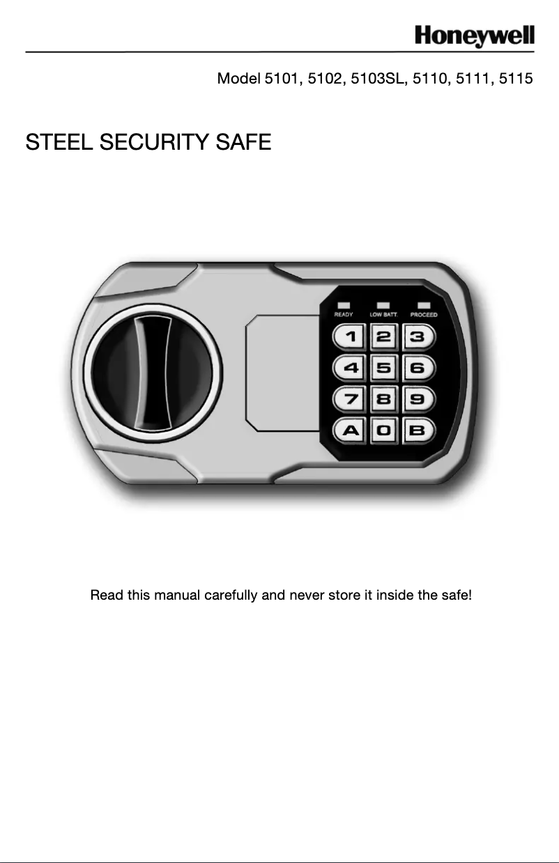Page n°1 - Manuel utilisateur Honeywell 5115