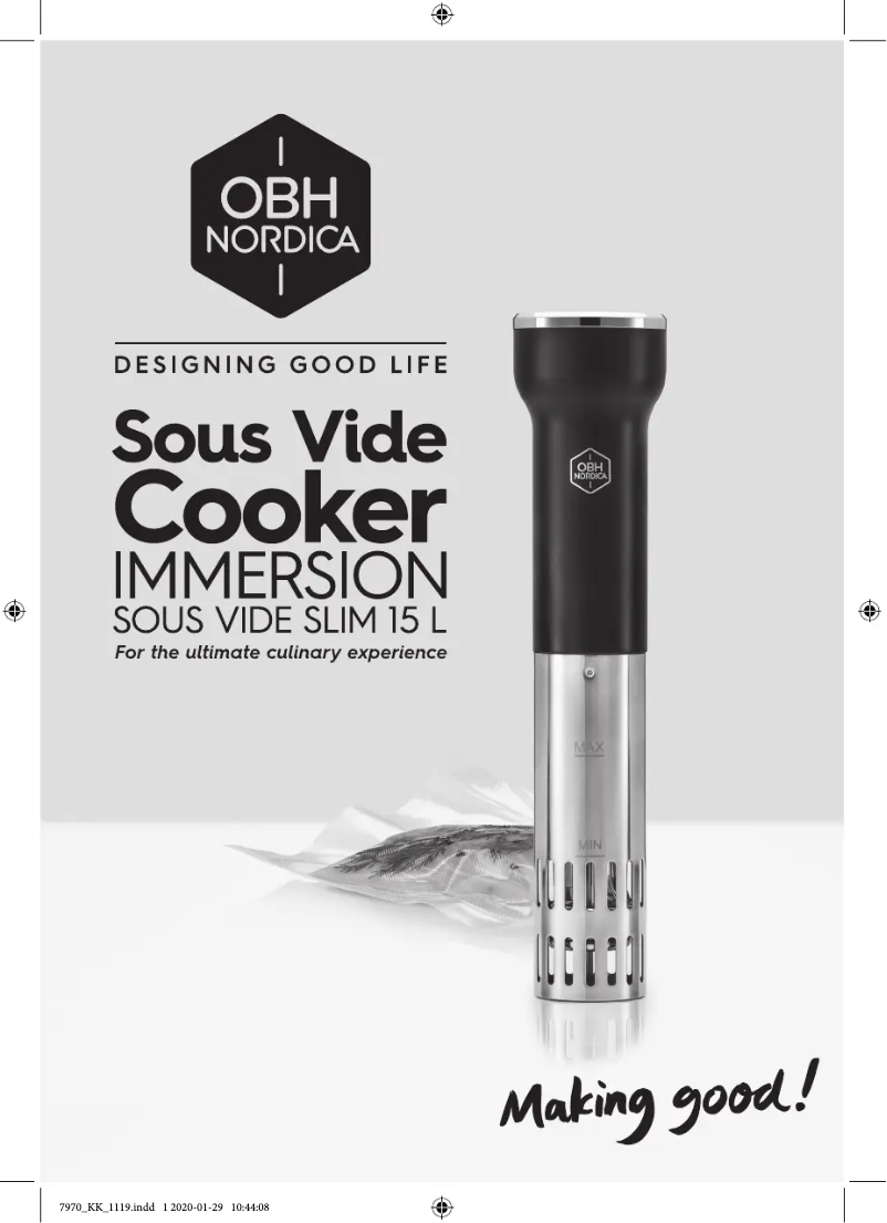 Image de la première page du manuel de l'appareil Immersion Sous Vide Slim 7970