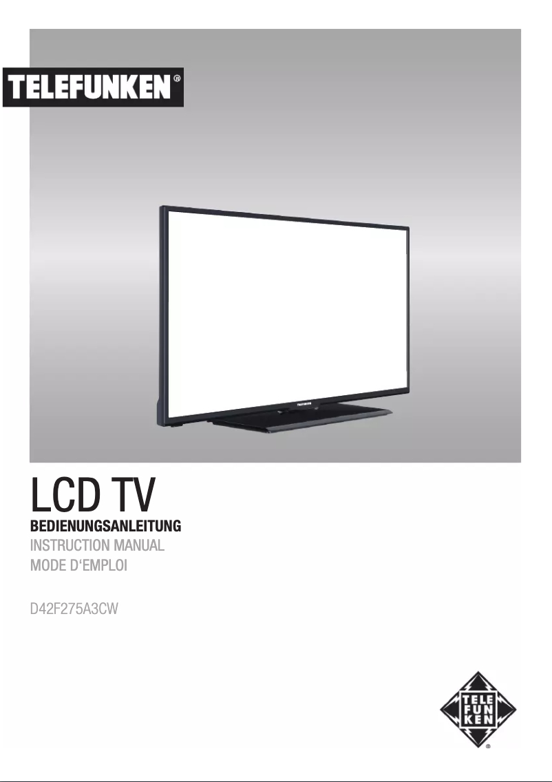 Page 1 de la notice Manuel utilisateur Telefunken D42F275A3CW