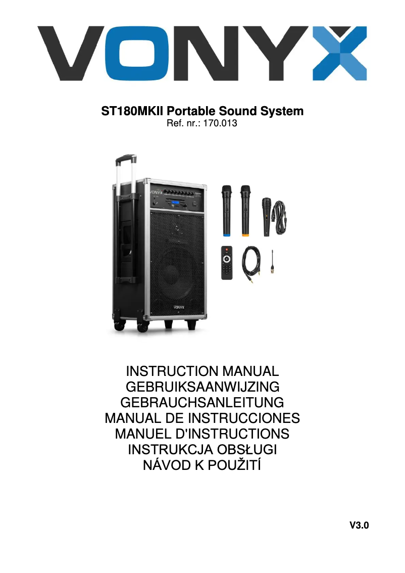 Página 1 del manual Manual de usuario Vonyx ST180MKII