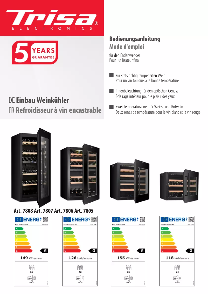 Page 1 de la notice Manuel utilisateur Trisa 7807