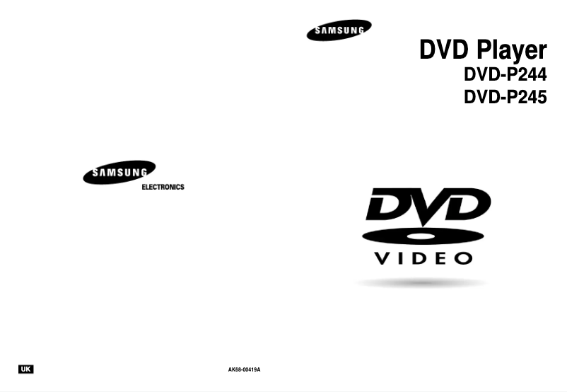 Page n°1 - Manuel utilisateur Samsung DVD-P244