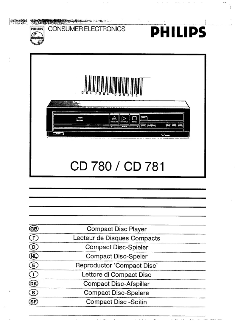 Page n°1 - Manuel utilisateur Philips CD781