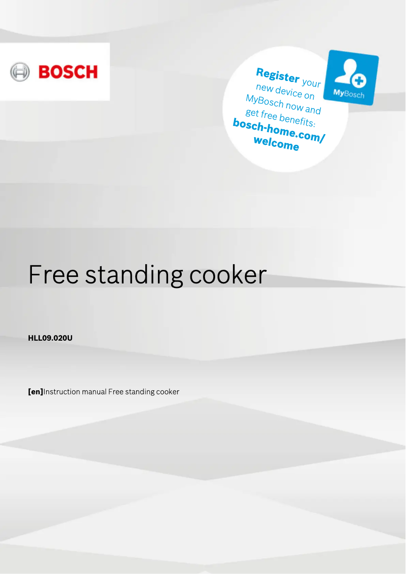 Page n°1 - Manuel utilisateur Bosch HLL090020U