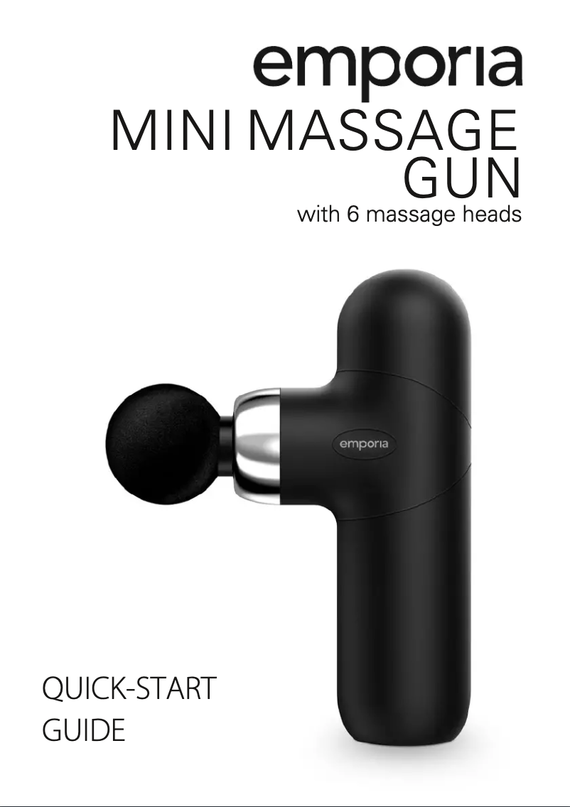 Page 1 de la notice Manuel utilisateur Emporia Mini Massage Gun