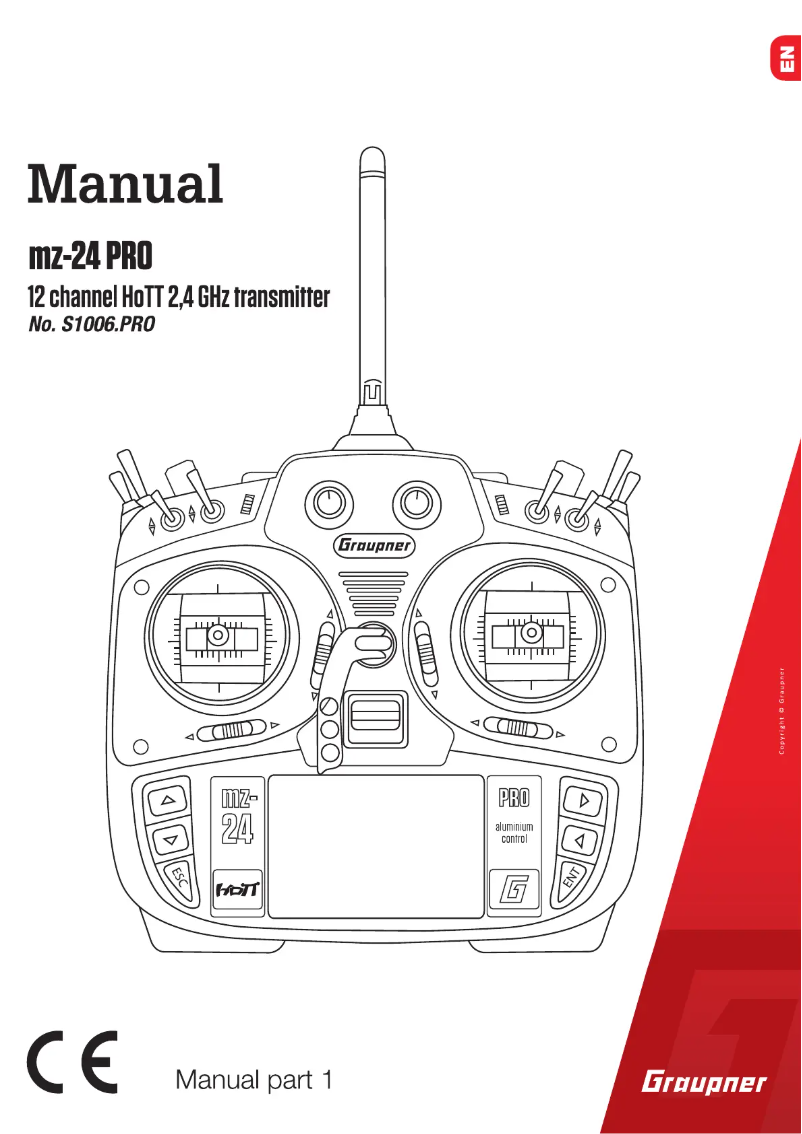 Page 1 de la notice Manuel utilisateur Graupner mz-24 PRO