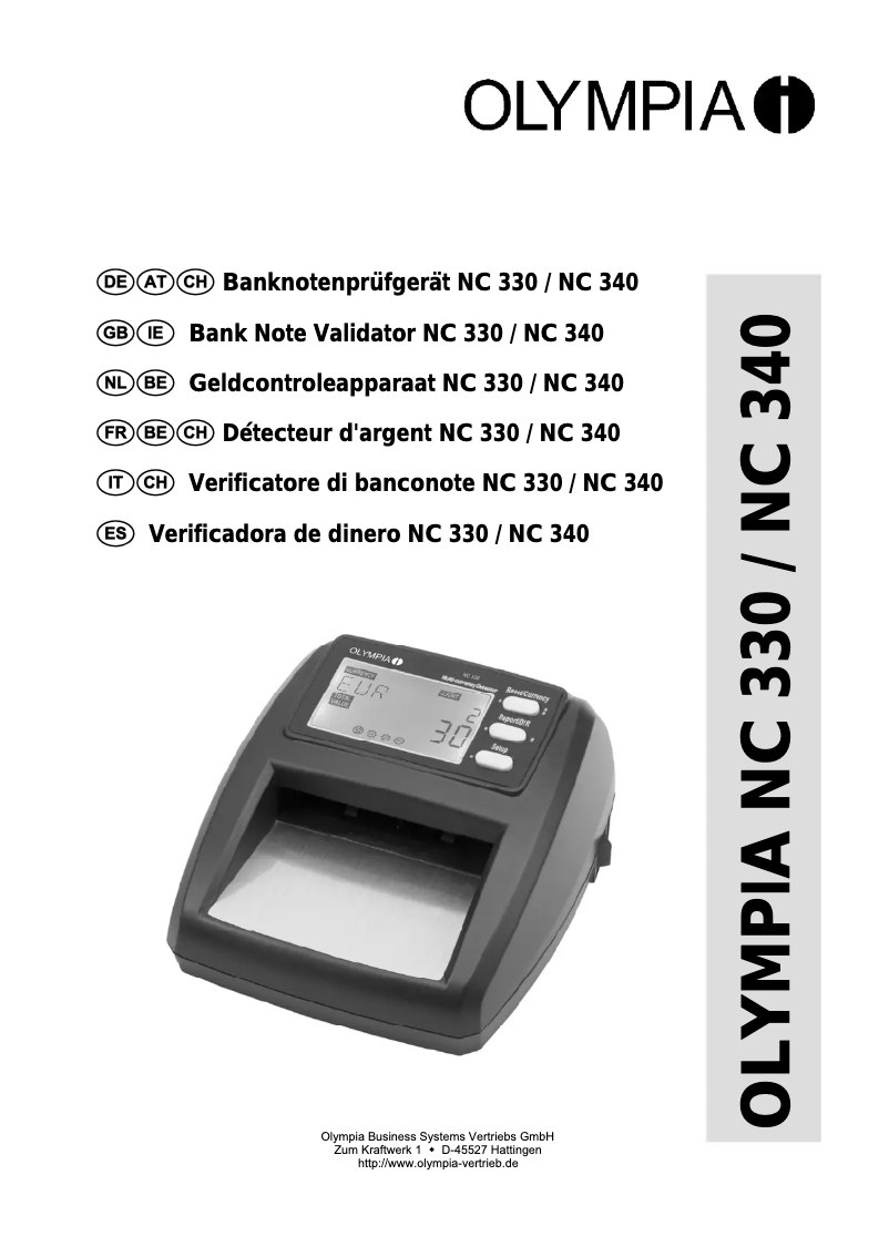 Image de la première page du manuel de l'appareil NC 330