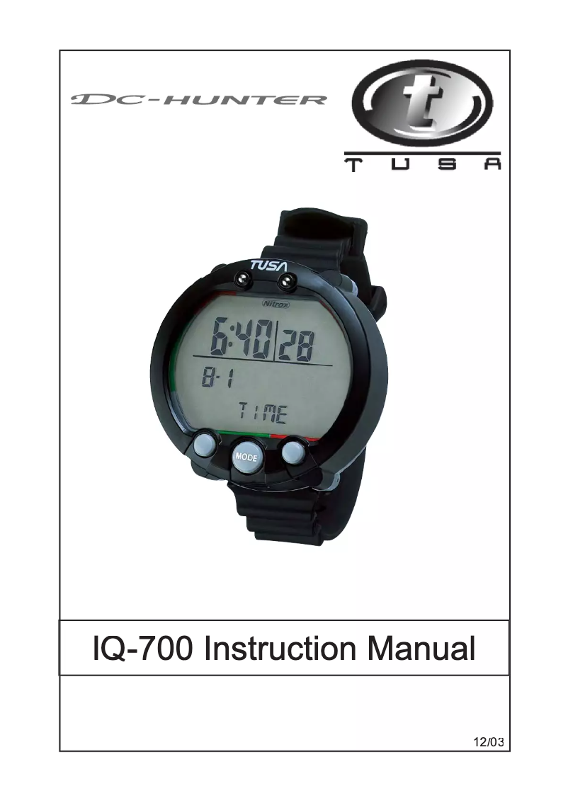 Imagen de la primera página del manual del dispositivo DC-Hunter IQ-700
