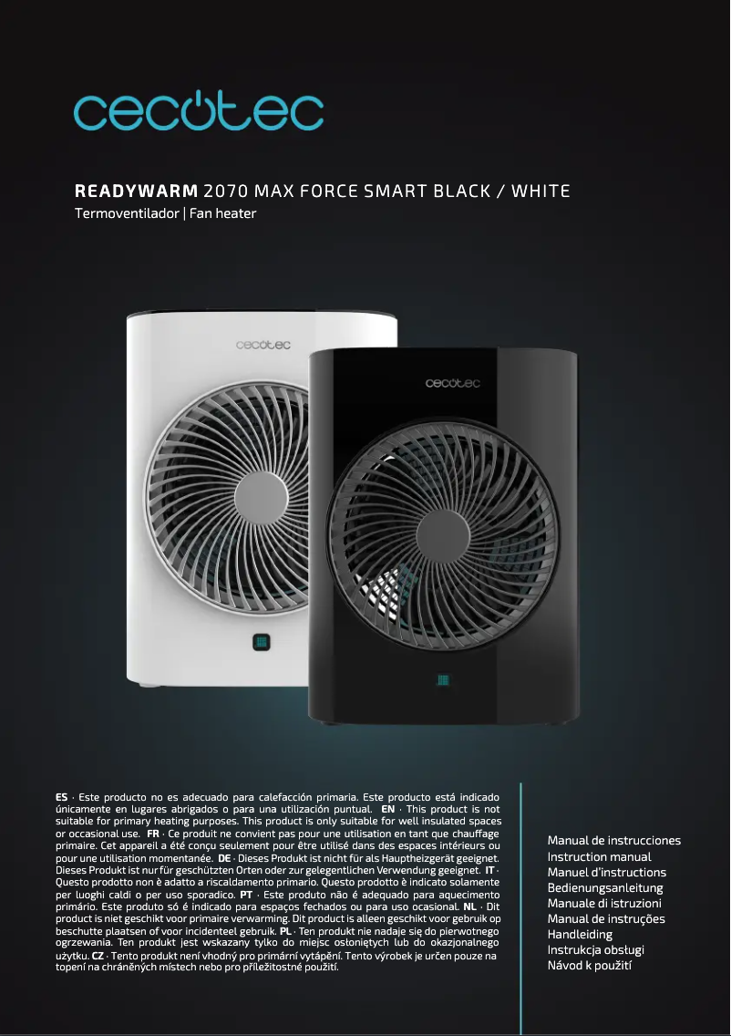 Page n°1 - Manuel utilisateur Cecotec ReadyWarm 2070 Max Force Smart