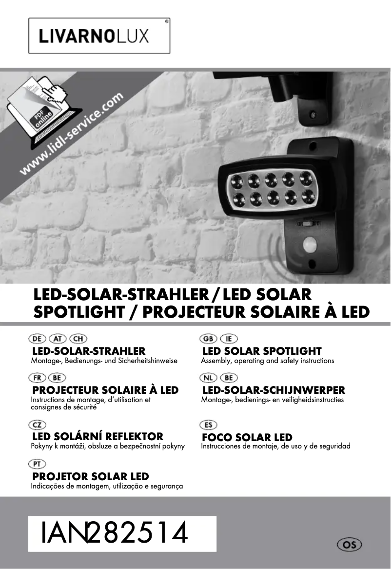 Page 1 de la notice Manuel utilisateur Livarno Lux IAN 284921
