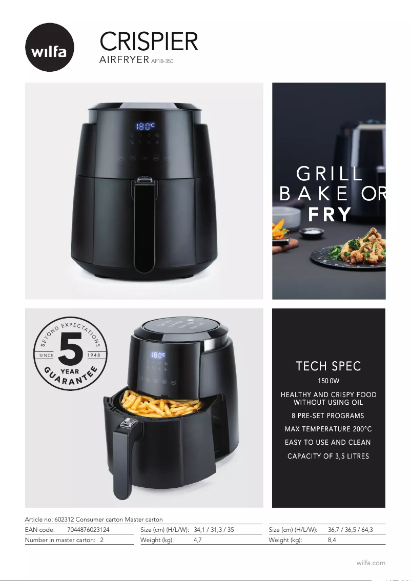 Image de la première page du manuel de l'appareil AF1B-350