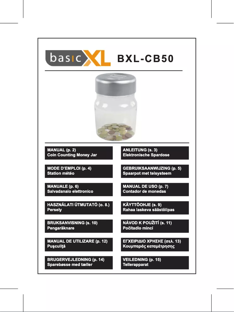 Image de la première page du manuel de l'appareil BXL-CB50