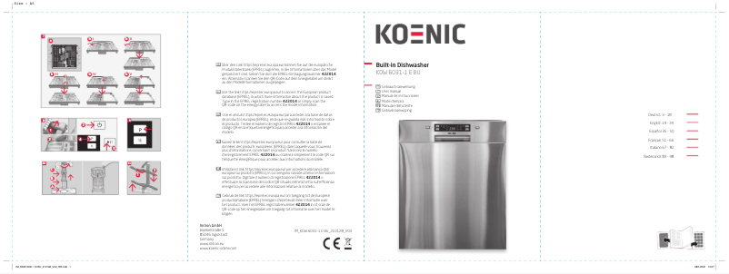 Page 1 de la notice Manuel utilisateur Koenic KDW 6031-1 E BU