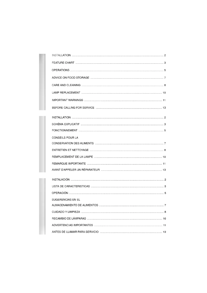 Page n°1 - Manuel utilisateur LG GR-252SF