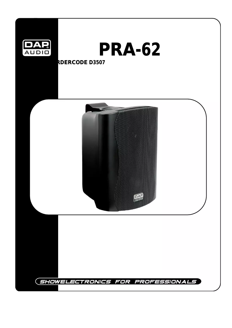 Página 1 del manual Manual de usuario DAP-Audio PRA-62