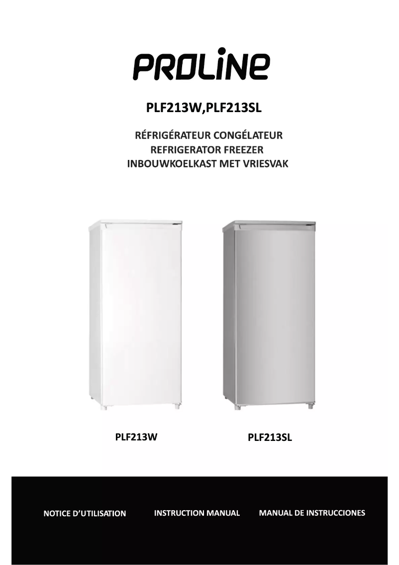 Page 1 de la notice Manuel utilisateur Proline PLF213WH