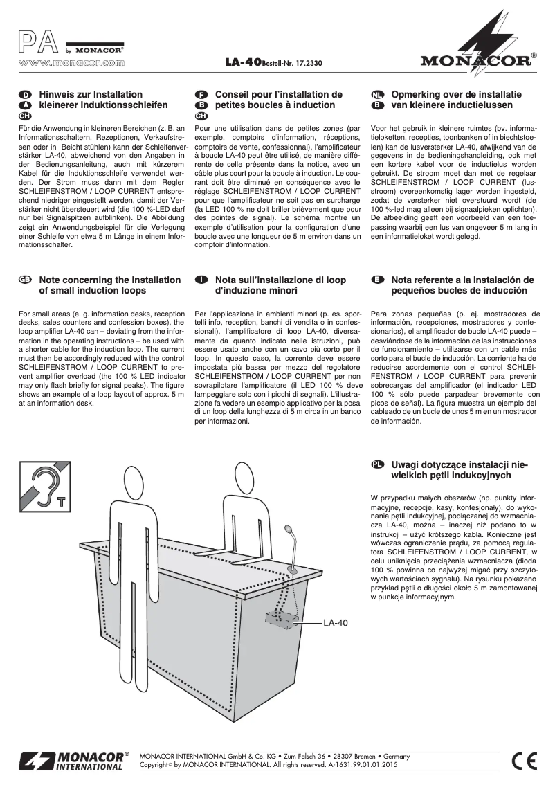 Image de la première page du manuel de l'appareil LA-40