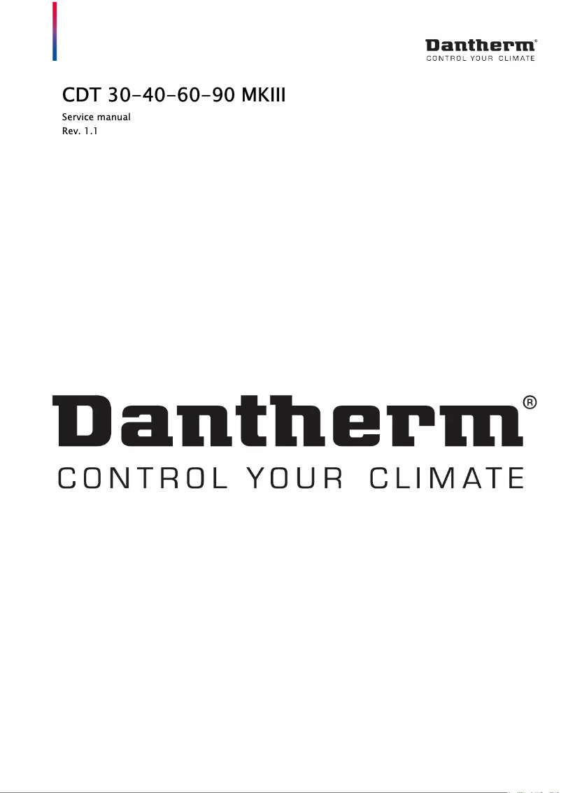 Page 1 de la notice Manuel utilisateur Dantherm CDT 60