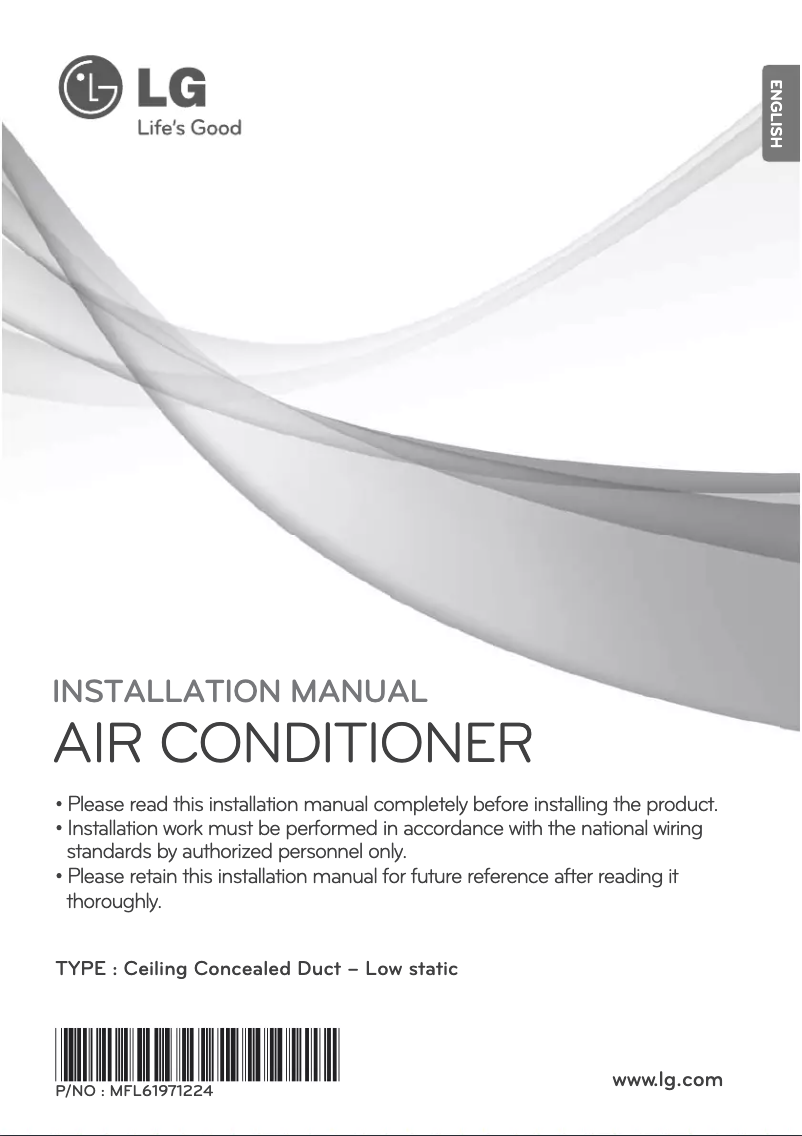 Page 1 de la notice Manuel utilisateur LG ABNQ24GL3A0