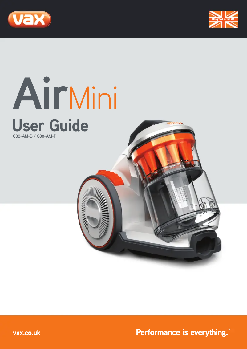 Page n°1 - Manuel utilisateur Vax Air Mini Pet