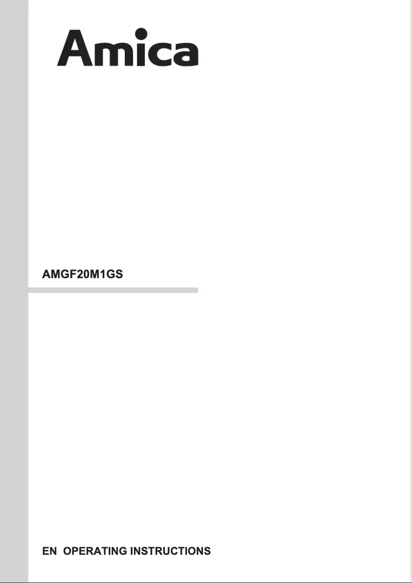 Page n°1 - Manuel utilisateur Amica AMGF20M1GS
