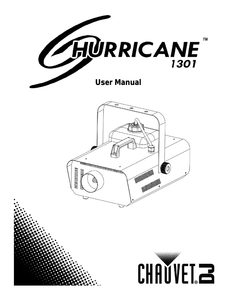 Page 1 de la notice Manuel utilisateur Chauvet Hurricane 1301