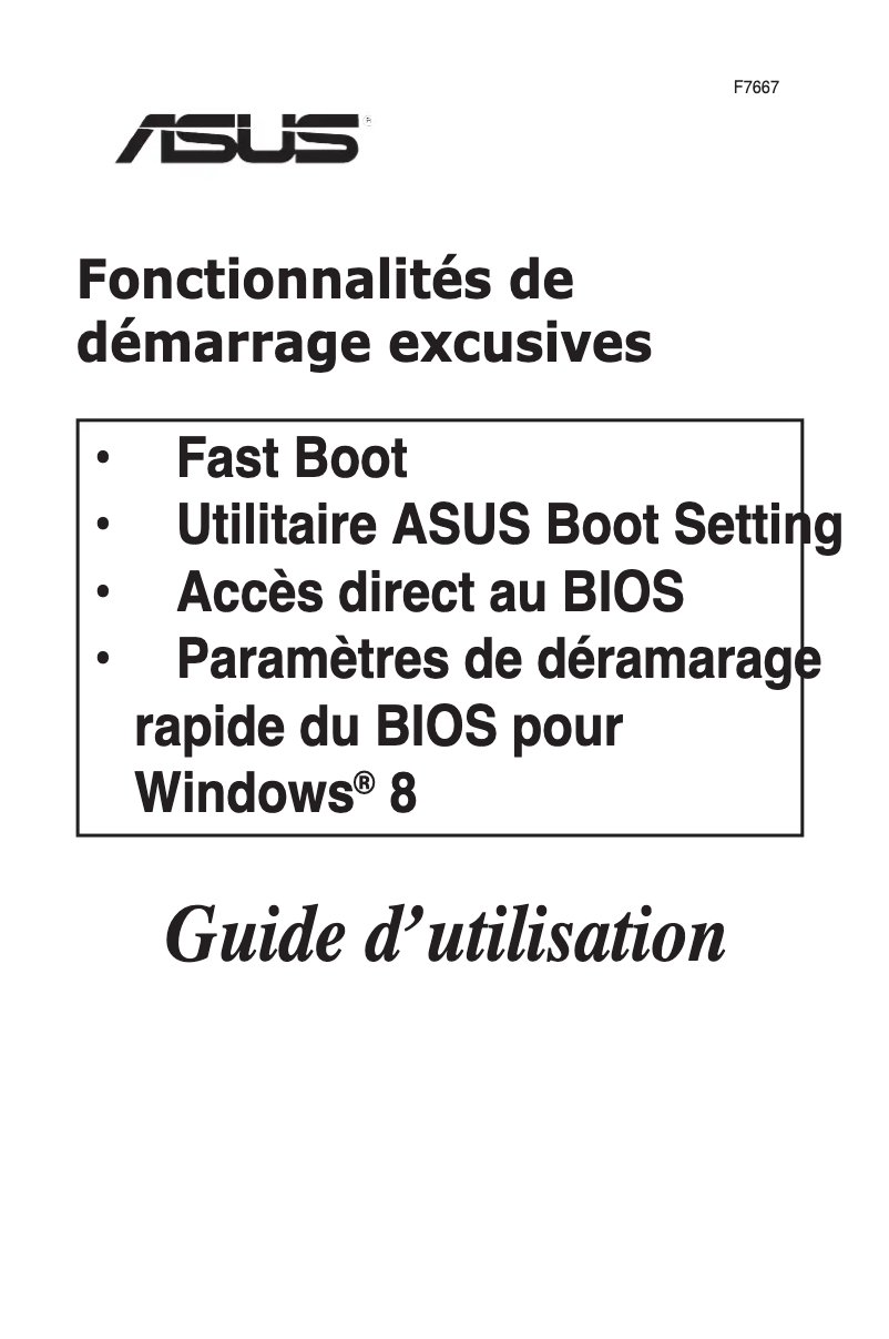 Page 1 de la notice Manuel utilisateur Asus Sabertooth X79