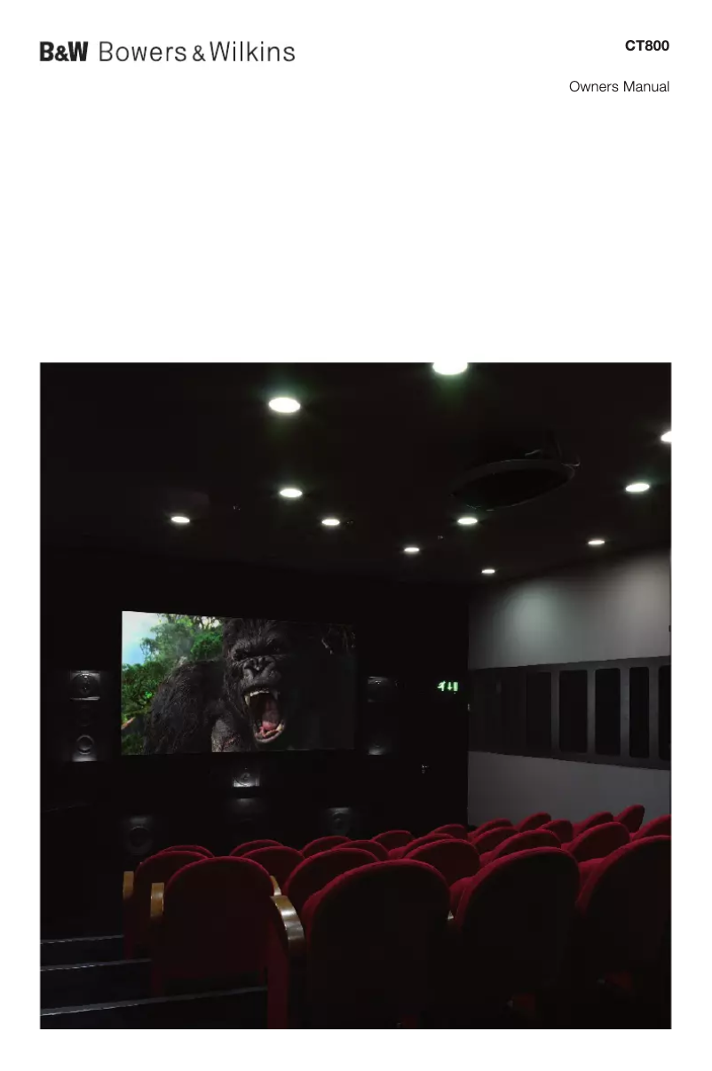 Page 1 de la notice Manuel utilisateur Bowers & Wilkins CT800