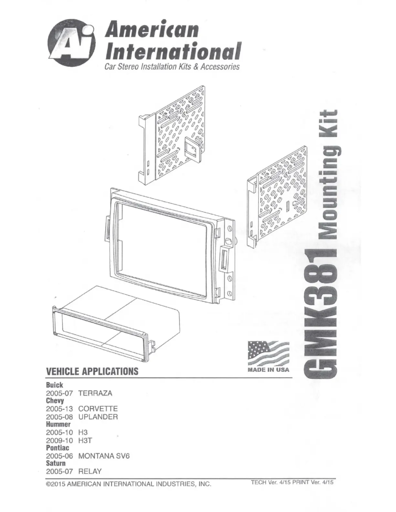 Image de la première page du manuel de l'appareil GMK381