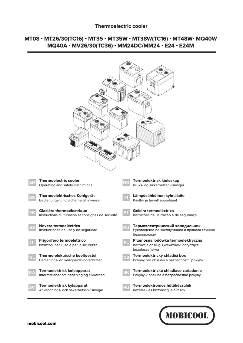 Page n°1 - Manuel utilisateur Mobicool MQ40W