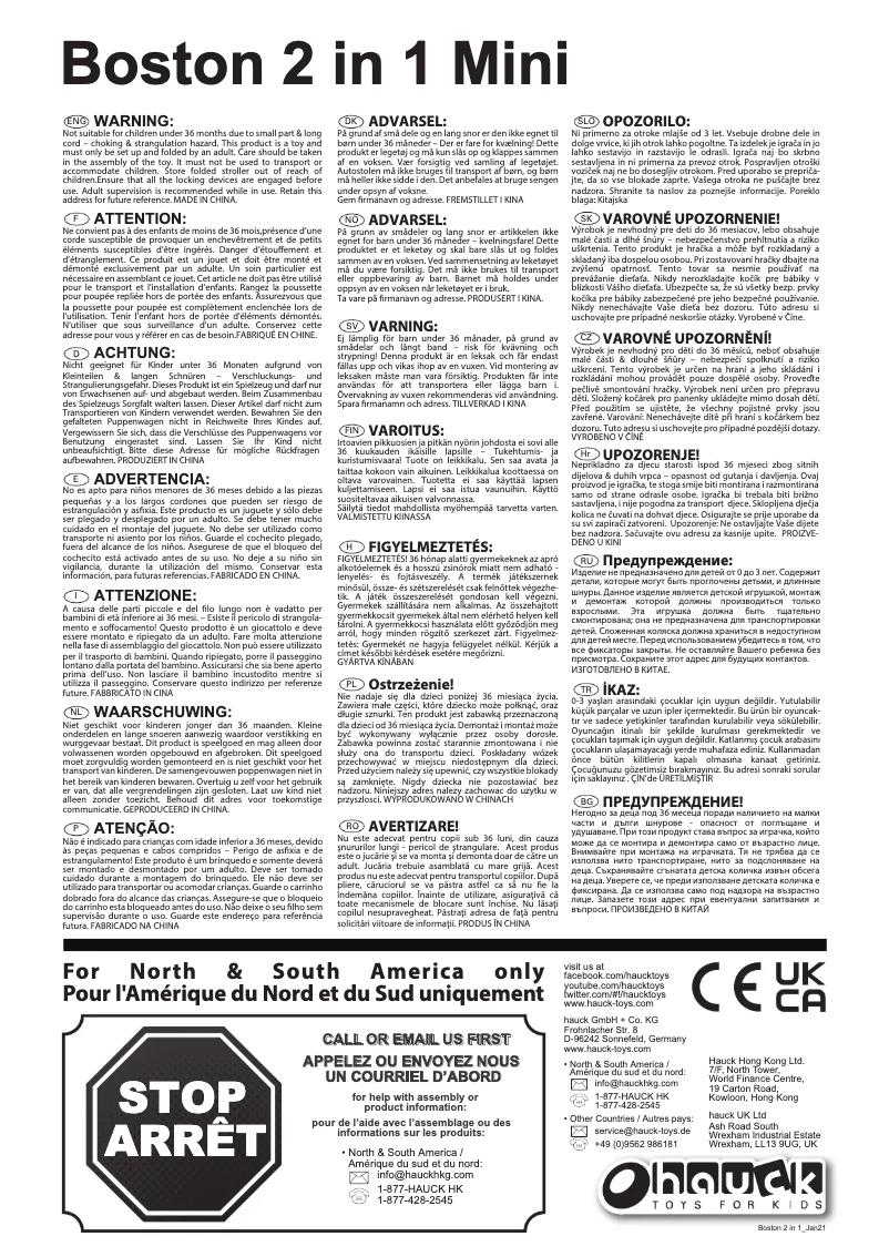 Image de la première page du manuel de l'appareil Boston 2 in 1 Mini